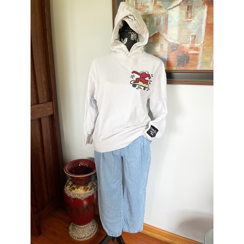 Zara Hoodie Girls Keith Hang with Artistic Graphic